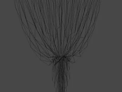 Mobile curtain collection Low-poly 3D model