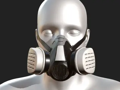 Gas mask helmet 3d safety isolated military combat  Low-poly 3D model purchase