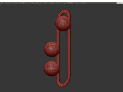 DIKA SCONCE Low-poly 3D model