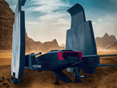 Kylo Ren Command Shuttle 3D print model