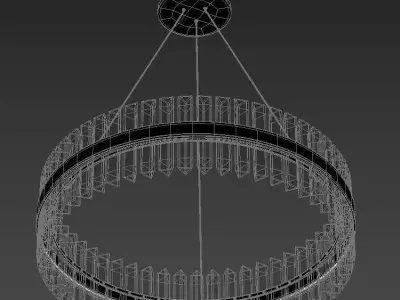 GOLD CRYSTAL CHANDELIER 3D model
