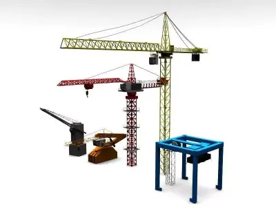 Cranes construction 3D model