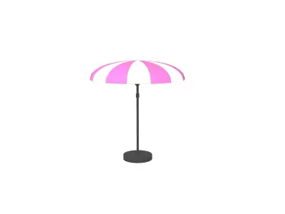 Garden Umbrella v1 007 Low-poly 3D model