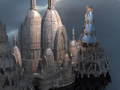 Mesopotamian ancient towers 3D model