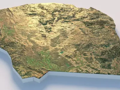 Eswatini Country Terrain 3D model