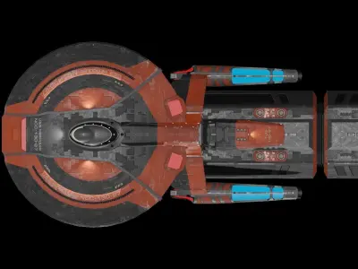 Star Trek Sampson-Class Starship Low-poly 3D model