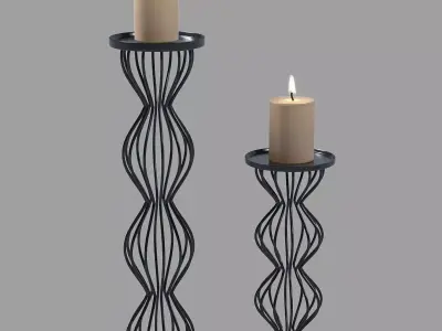 Modern Candlesticks 3D model