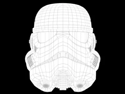 Imperial Stormtrooper Helmet Low-poly 3D model