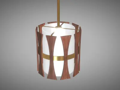 Wood Pendant Lamp 3D model