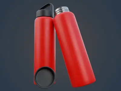 Thermo - Water Bottle Low-poly 3D model