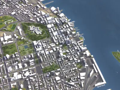 Halifax - 3D City Model Low-poly 3D model