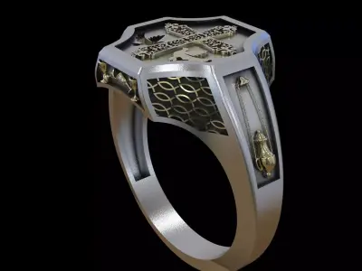 Church on a Ring 3D print model