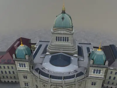 Bern Palais Federal Low-poly 3D model