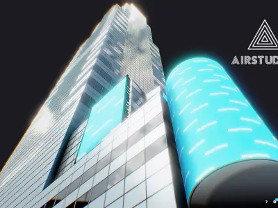 Times Square Building Morgan Stanley Low-poly 3D model