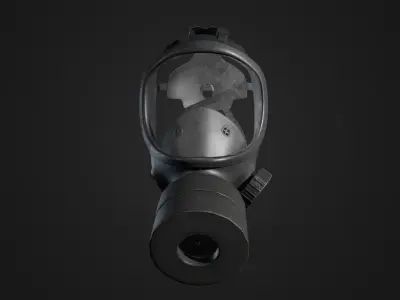 Gas Mask Low-poly 3D model