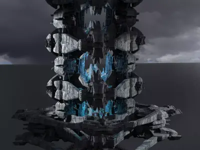 Dimensions shift cube Sci-Fi kit bash 1  3D model