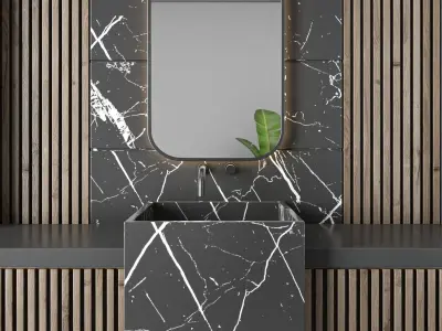 bathroom furniture set 75 3D model