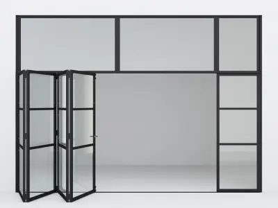 Aluminium door 11 3D model