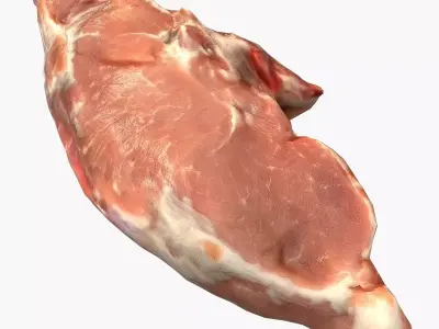 Steak pork loin Low-poly 3D model