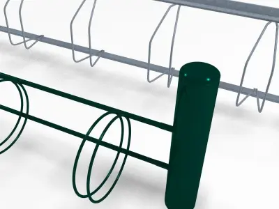 2X Bicycle racks 3D model