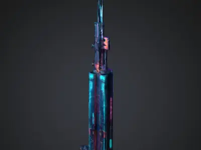 Cyberpunk Cityscape  Neon Abyss 3D model