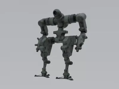Mecha - Prototype 003 Low-poly 3D model