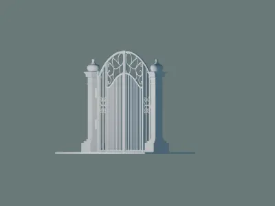 Decorative Iron Gate 3D Model for Printing 3D print model