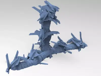Transformer tail 4 Low-poly 3D model