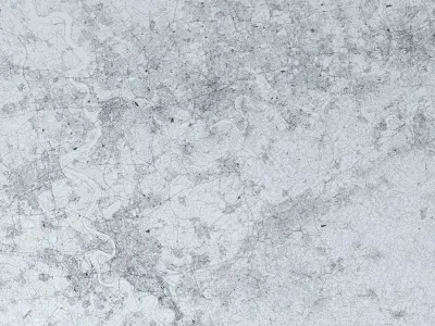 North Rhine Westphalia Road Network and Streets 3D model