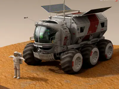 Lunar vehicles collection 3D model