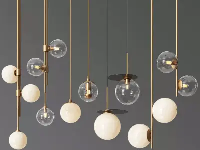 Pendant Light Collection 3D model