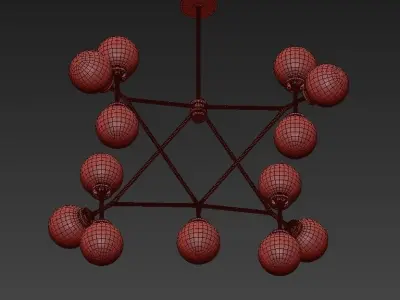 Flake Chandelier 3D model