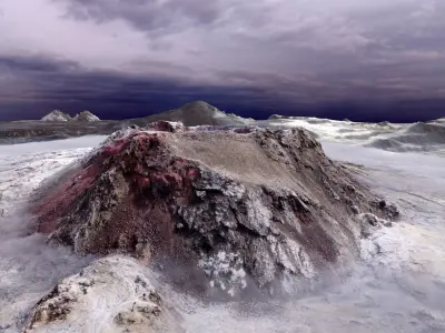 Fagradalsfjall Iceland Volcano Multipurpose Terrain Model 3D model