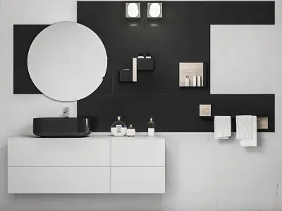 Bathroom furniture collection 6 3D model