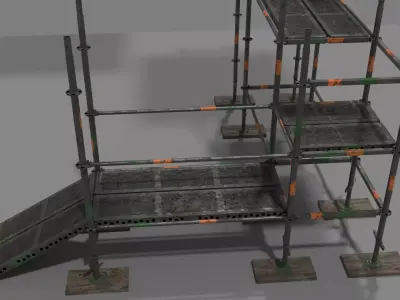 Modular Low poly Scaffold Low-poly 3D model