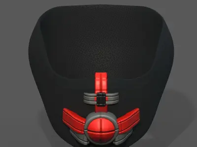 Gas mask respirator scifi futuristic 3d  Low-poly 3D model 13