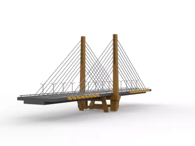 Suspended Water Bridge 3D model