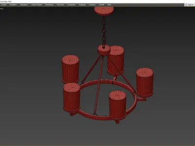 DAIMLEN CHANDELIER-5 light Low-poly 3D model