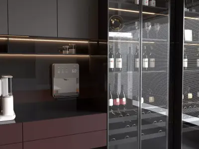 Kitchen interior 03 Low-poly 3D model