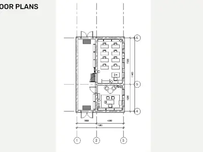 The audience or classroom - Revit 3D model