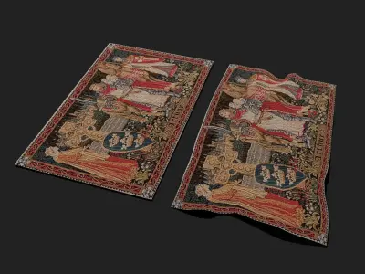 King Arthur Tapestry  Low-poly 3D model