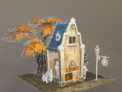 Antiques Shop Low-poly 3D model