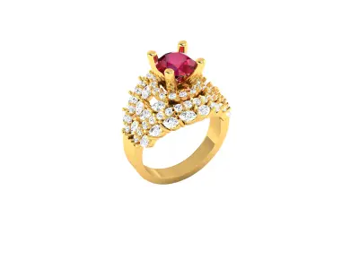 Women Ring  Render 3dm STL OBJ FBX Details 3D print model 423