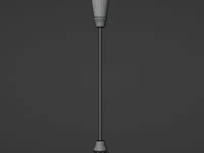 Street Lamp light model for subdivision surface 3D model