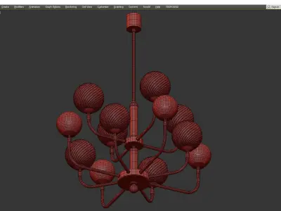 Multiforme B and L CHANDELIER Low-poly 3D model