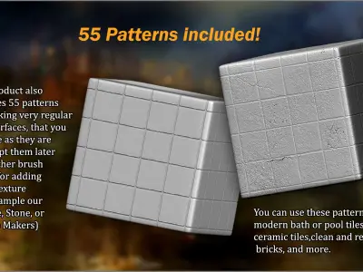 Wall Maker 120 ZBrush Brushes 3D model