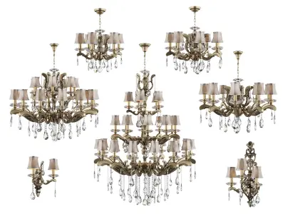 699 Battitura Osgona Collection of Classical Lamps 3D Model Pack