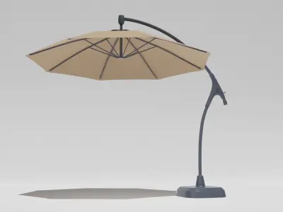 cantilever patio umbrella 3D model