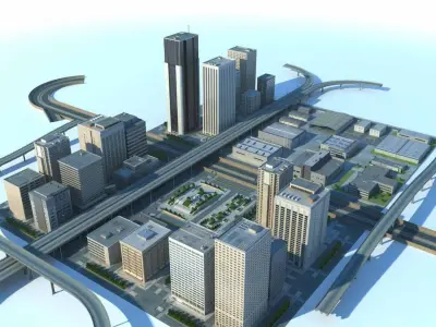  City Big Cityscape Highway 