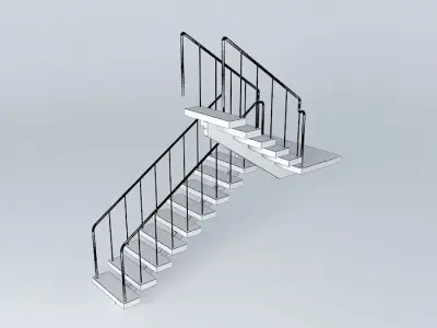Stairs wooden staircase Free 3D model